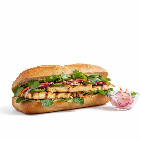 Lemon Grass Cottage Cheese Banh Mi With Pickled Radish